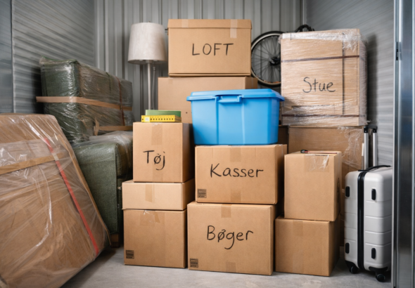 opbevaring under flytning pladsbehov