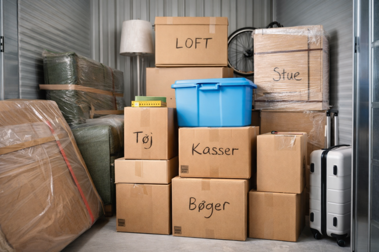 opbevaring under flytning pladsbehov